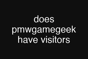 does pmwgamegeek have visitors